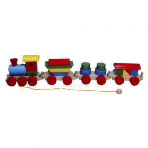 Каталка Komarov Toys Паровоз і 3 вагони (Р202)