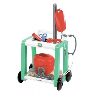 Ігровий набір Ecoiffier Медична допомога з возиком та приладдям 16 аксесуарів (1906)