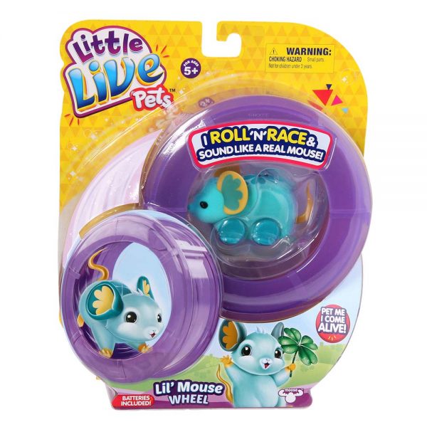 Інтерактивна іграшка Little Live Pets Мишеня Щасливий Лулу із колесом (28195) – babystreet.com.ua