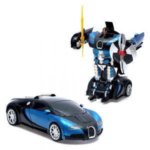 Машинка-трансформер MZ Bugatti на радіокеруванні 1:22 синя (2331X/2331X-2)