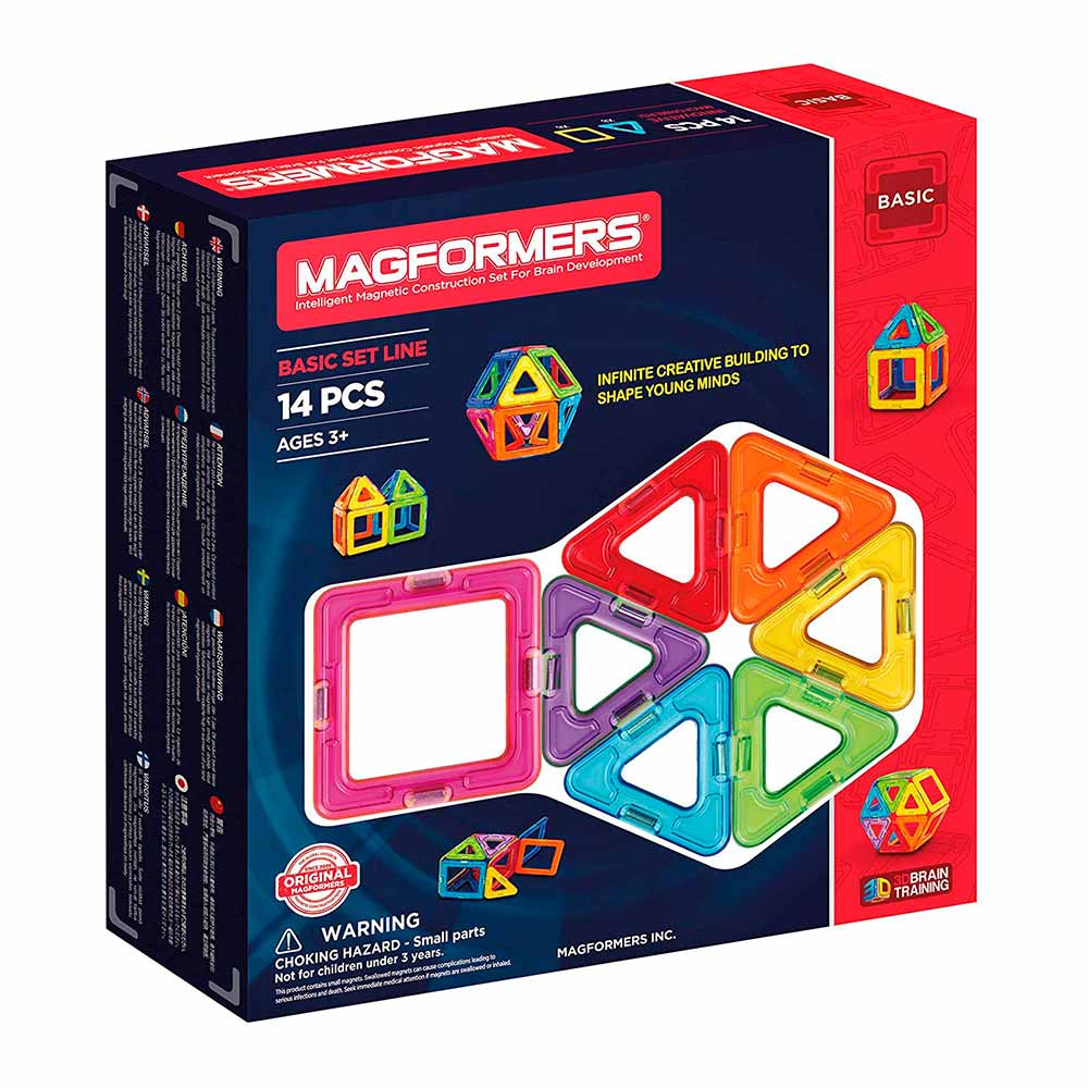 Магнітний конструктор Базовий набір Magformers 14 елементів (701003) 1 Магнітний конструктор Базовий набір Magformers 14 елементів (701003)