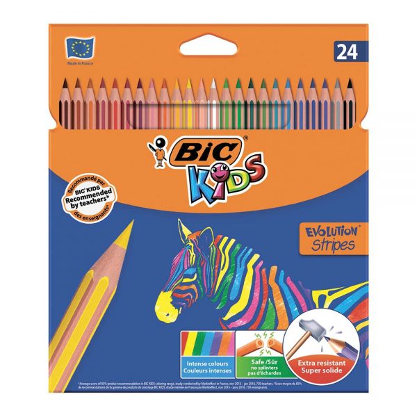 Олівці BIC Kids Tropicolors2 24 шт (950525) - babystreet.com.ua