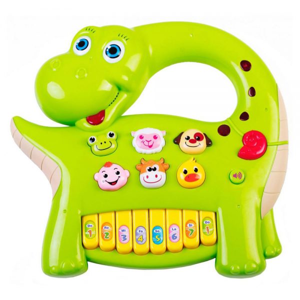 Розвивальна іграшка Bebelino Музичний динозавр зі світловим ефектом (58090) - babystreet.com.ua