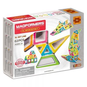 Магнітний конструктор Magformers XL Неон 62 деталі (706007)