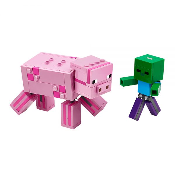 Конструктор LEGO Minecraft Свиня і малюк-зомбі (21156) - babystreet.com.ua