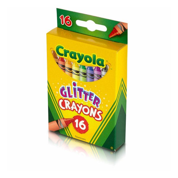 Набор восковых мелков Crayola Glitter crayons с блестками 16 шт 256318.024 ТМ: Crayola – babystreet.com.ua