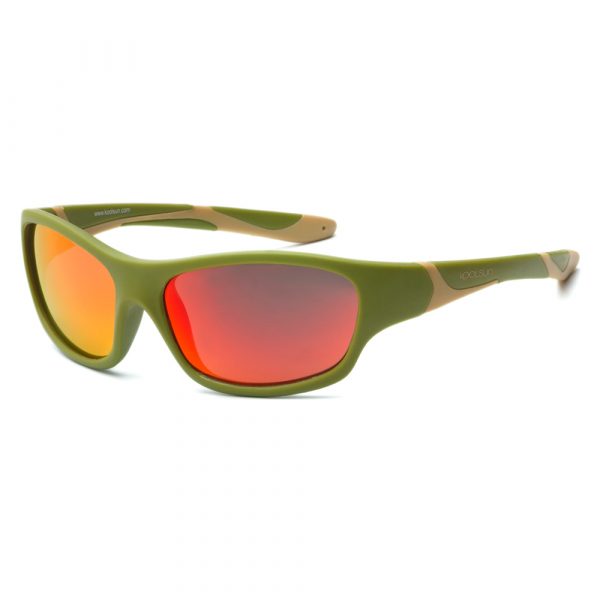 Сонцезахисні окуляри Koolsun Sport кольору хакі до 12 років (KS-SPOLBR006) – babystreet.com.ua