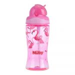 Поїльник Nuby Tritan Flip-it із трубочкою рожевий 360 мл (1288-2)