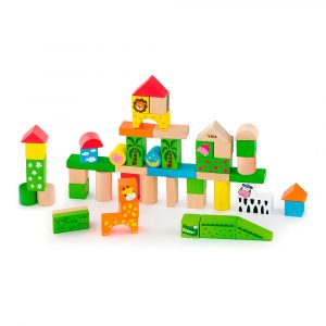 Кубики Viga Toys Зоопарк 50 елементів (50286)