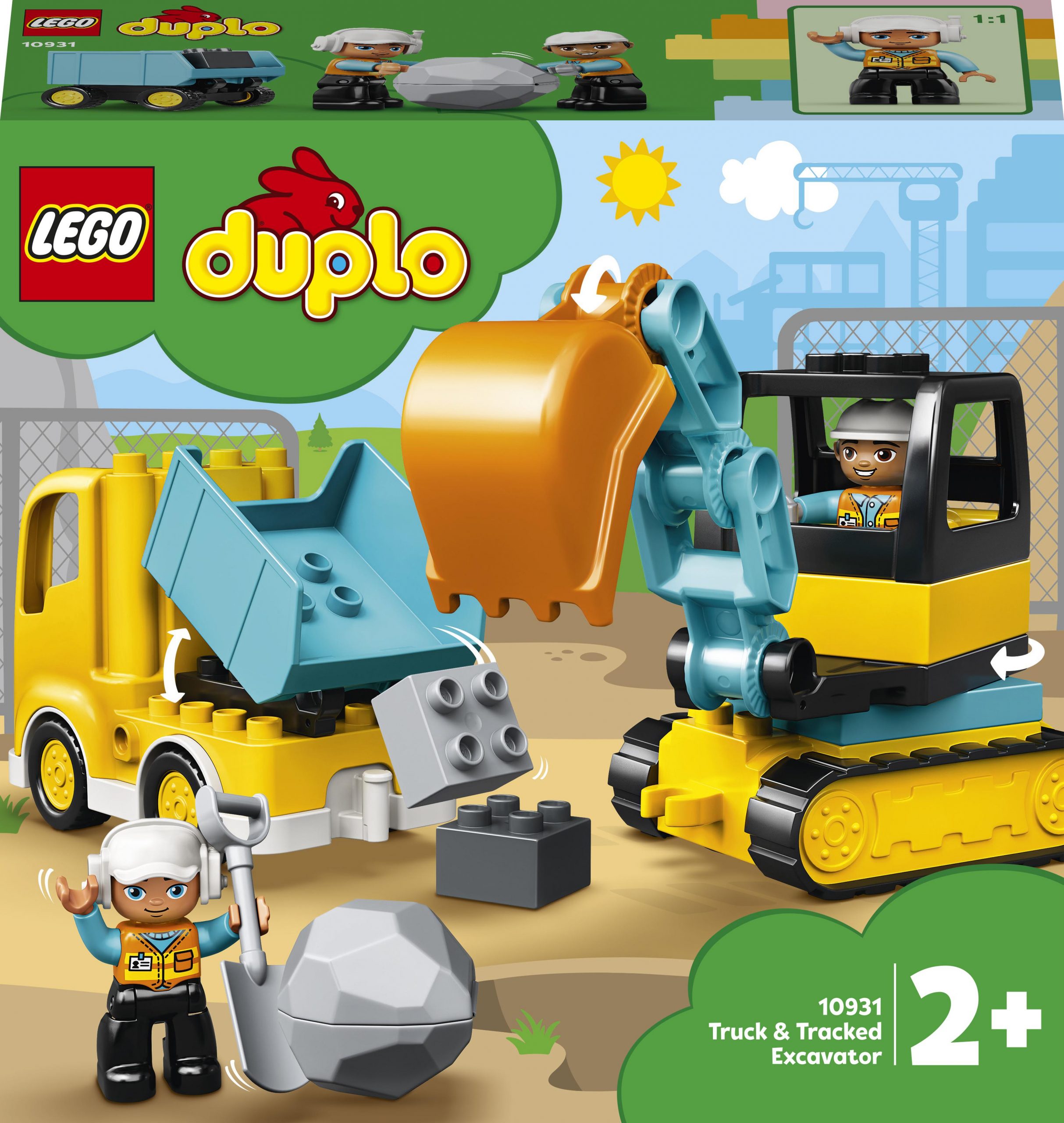 Конструктор LEGO Duplo Вантажівка та гусеничний екскаватор (10931) 1 Конструктор LEGO Duplo Вантажівка та гусеничний екскаватор (10931)