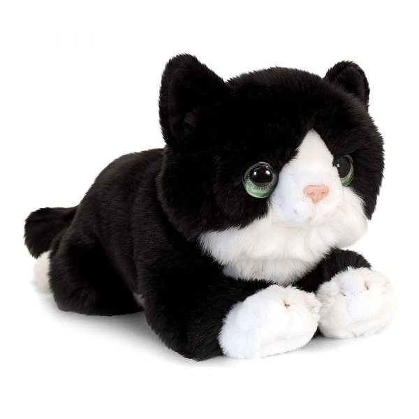 М'яка іграшка Keel toys Чорне кошеня із білими лапками 32 см (SC2648) – babystreet.com.ua