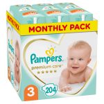 Підгузки Pampers Premium Care, розмір 3, 6-10 кг, 204 шт