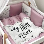 Сатинова постільна білизна Piccolino "My happy place", рожевий