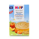 Молочна каша рисово-кукурудзяна HiPP Персик-Абрикос з пробіотиками, з 4 міс., 250 г