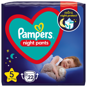 Підгузники-трусики Pampers Night Pants, розмір 5, 12-17 кг, 22 шт