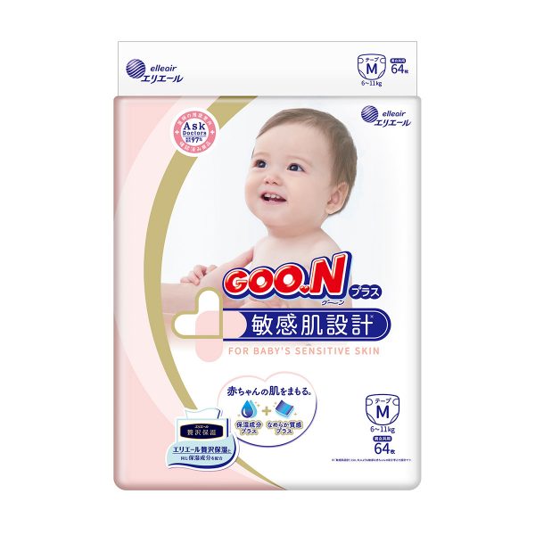 Підгузки Goo.N Plus, розмір M, 6-11 кг, 64 шт