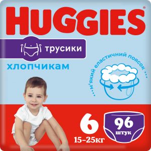 Підгузки-трусики Huggies Pants для хлопчика, розмір 6, 15-25 кг, 96 шт.
