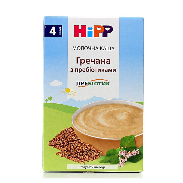 Молочна каша HiPP Гречана з пребіотиками, з 4 міс., 250 г - babystreet.com.ua