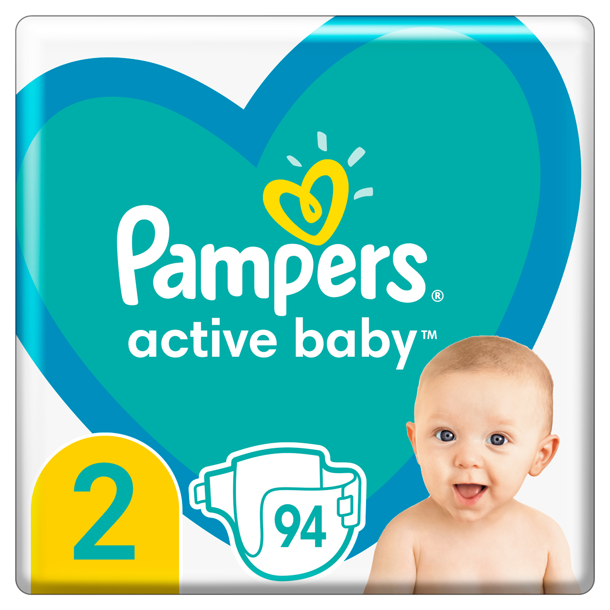 Підгузки Pampers Active Baby, розмір 2, 4-8 кг, 94 шт 1 Підгузки Pampers Active Baby, розмір 2, 4-8 кг, 94 шт
