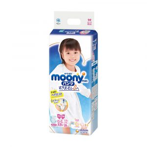 Підгузки-трусики Moony для дівчинки, розмір XXL, 13-28 кг, 26 шт