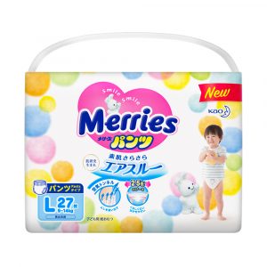 Підгузки-трусики Merries, розмір L, 9-14 кг, 27 шт