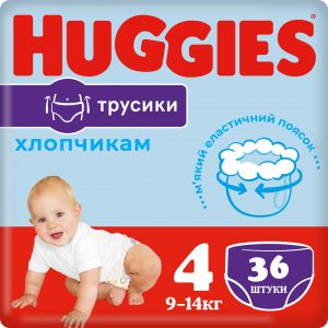 Трусики-підгузки Huggies Pants для хлопчика, розмір 4, 9-14 кг, 36 шт
