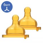Соска Original Touch, латекс,для каш, 6м+, 2 шт.