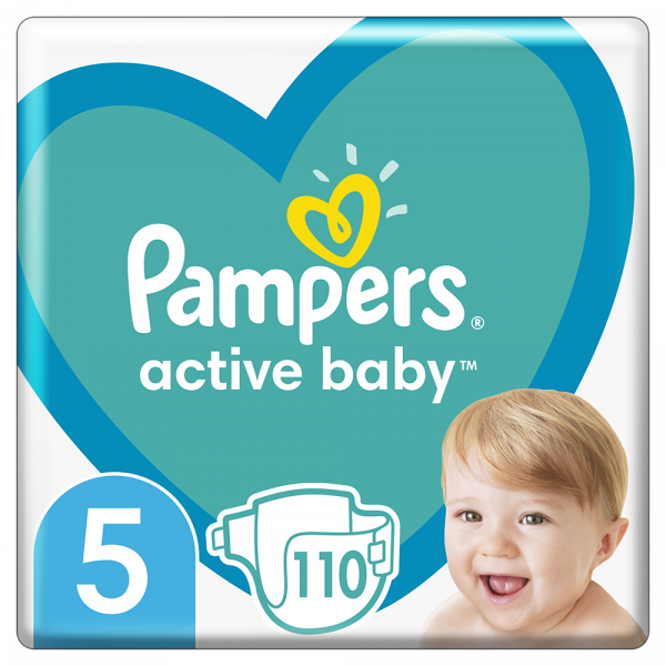 Підгузки Pampers Active Baby, розмір 5, 11-16 кг, 110 шт - babystreet.com.ua