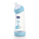Пляшечка зігнута пластик Chicco Well-Being 250мл, соска силікон, 0м+