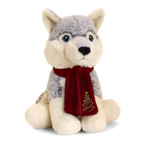 М'яка іграшка Keel Toys Eco Хаскі із шарфом 25 см (SX6362)