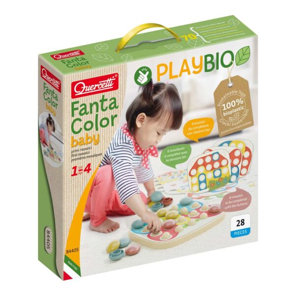 Іграшка-мозаїка Quercetti Play Bio Fantacolor baby 21 елемент (84405-Q) – babystreet.com.ua