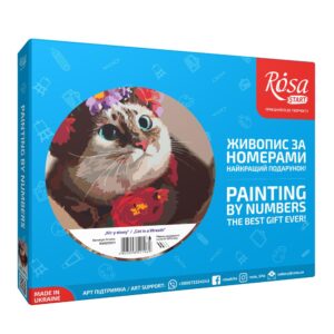 Картина за номерами Rosa Start Кіт у вінку 35 x 45 см (N00013571)