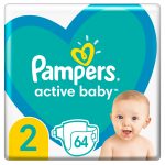 Підгузки Pampers Active Baby, розмір 2, 4-8 кг, 64 шт