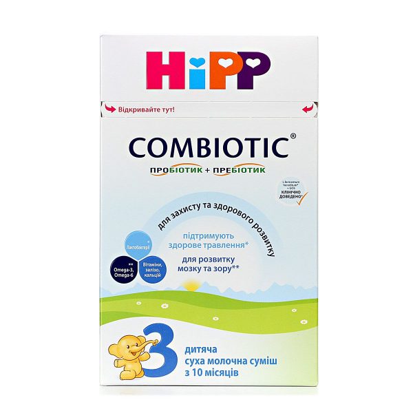 Cуха молочна суміш HiPP Combiotic 3, з 12 міс., 500 г - babystreet.com.ua