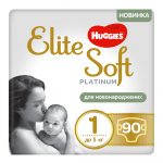 Підгузки Huggies Elite Soft Platinum, розмір 1, до 5 кг, 90 шт