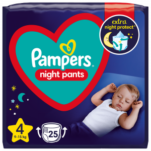 Підгузники-трусики Pampers Night Pants, розмір 4, 9-15 кг, 25 шт