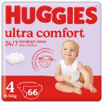 Підгузки Huggies Ultra Comfort, розмір 4, 8 - 14 кг, 66 шт