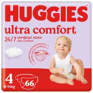 Підгузки Huggies Ultra Comfort, розмір 4, 8 - 14 кг, 66 шт