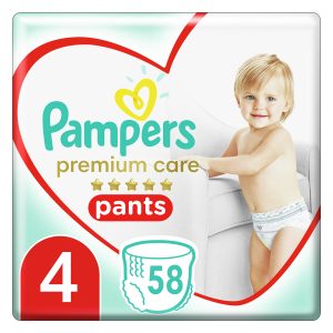 Підгузки-трусики Pampers Premium Care, розмір 4, 9-15 кг, 58 шт