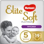 Підгузки-трусики Huggies Elite Soft Platinum, розмір 5, 12-17 кг, 19 шт