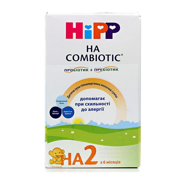 Гіпоалергенна суха молочна суміш HiPP НА Combiotic 2, з 6 міс., 350 г - babystreet.com.ua