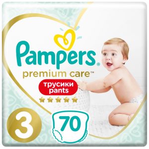Підгузки-трусики Pampers Premium Care, розмір 3, 6-11 кг, 70 шт