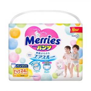 Підгузки-трусики Merries, розмір XL, 12-22 кг, 24 шт