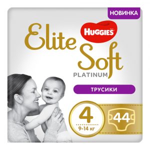 Підгузки-трусики Huggies Elite Soft Platinum, розмір 4, 9-14 кг, 44 шт