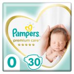 Підгузки Pampers Premium Care, розмір 0, до 3 кг, 30 шт