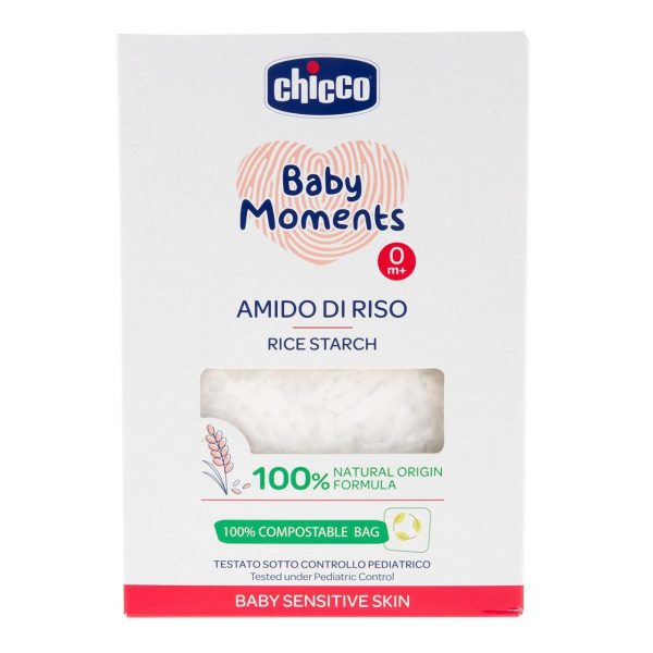 Крохмаль рисовий для купання Baby Moments для чутливої шкіри, 250 г - babystreet.com.ua