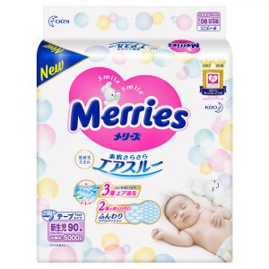 Підгузки Merries, розмір SS, до 5  кг, 90 шт