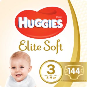 Підгузки Huggies Elite Soft, розмір 3, 5 - 9 кг, 144 шт