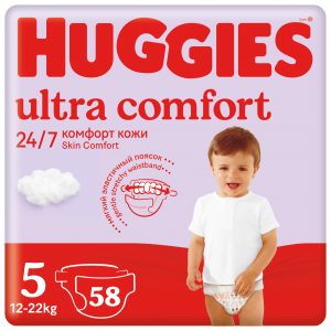 Підгузки Huggies Ultra Comfort, розмір 5, 12 - 22 кг, 58 шт