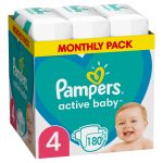 Підгузки Pampers Active Baby, розмір 4, 9-14 кг, 180 шт